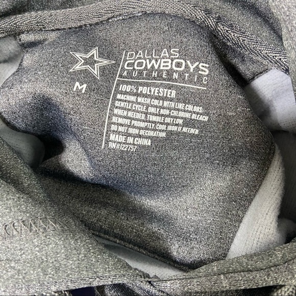 Dallas Cowboy Authentic Hoodie Hooded Pullover Sweatshirt Medium - Picture 5 of 5